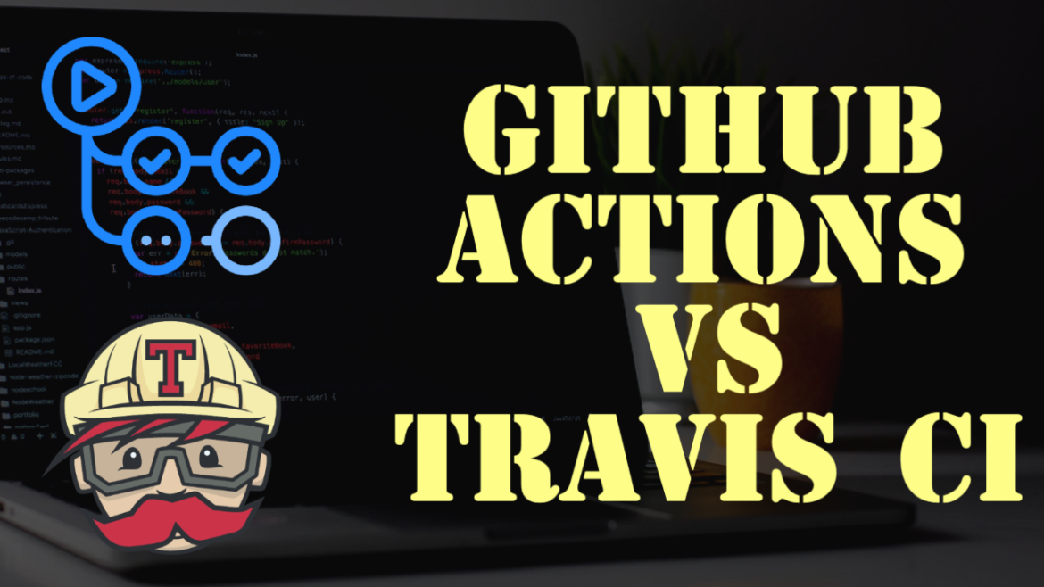 GitHub Actions vs Travis CI logos image